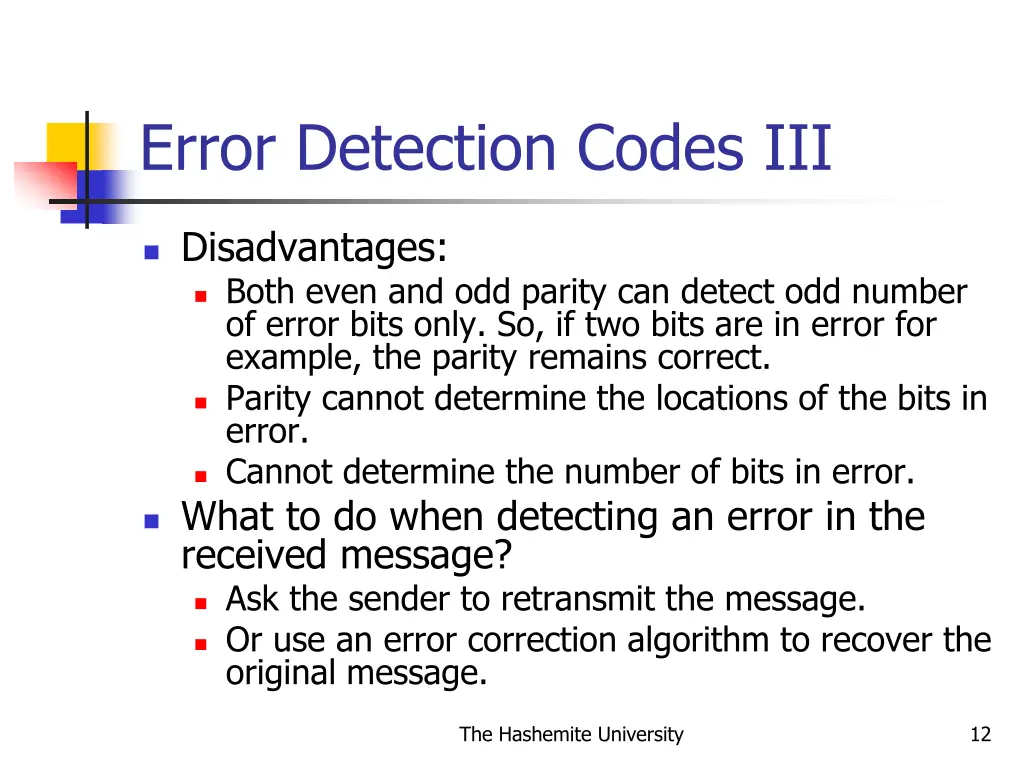 error detection codes iii