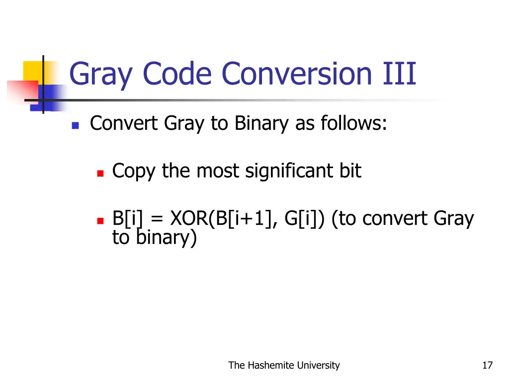 gray code conversion iii