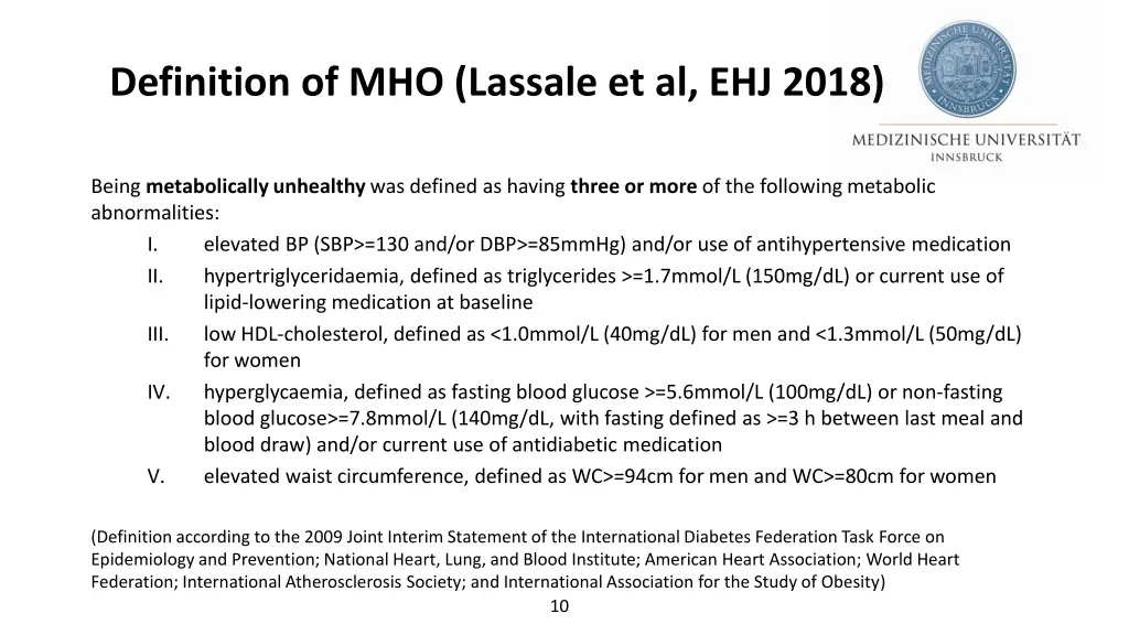 definition of mho lassale et al ehj 2018