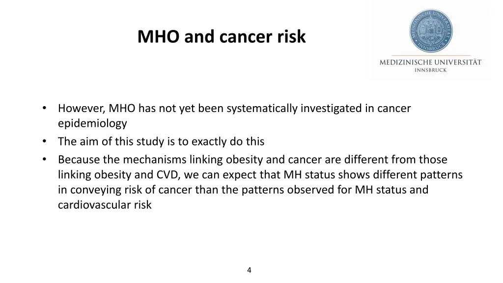 mho and cancer risk