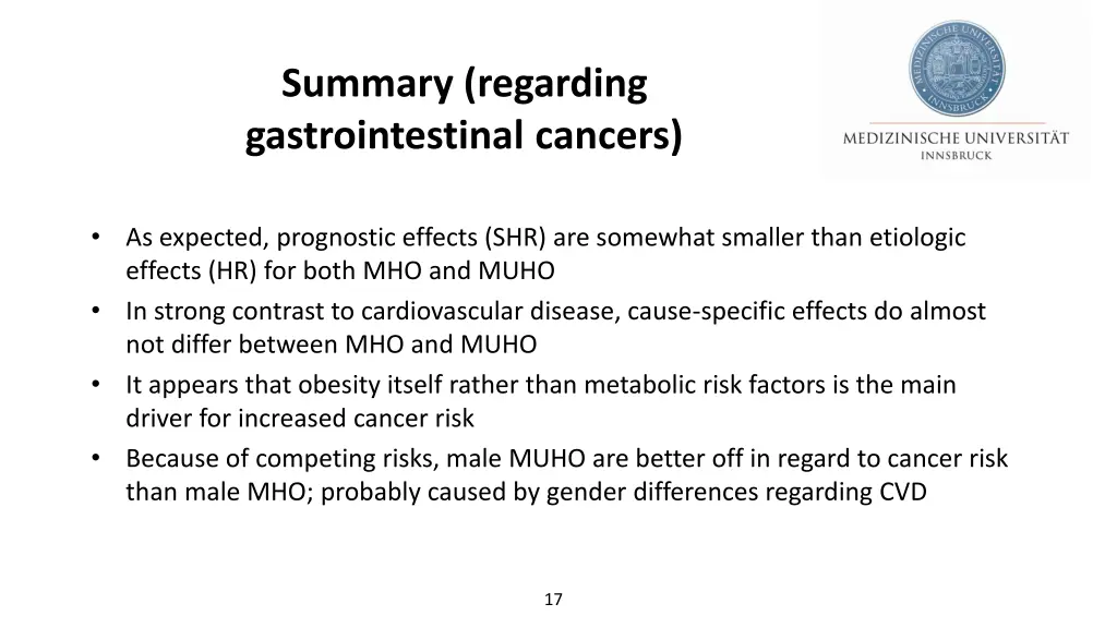 summary regarding gastrointestinal cancers