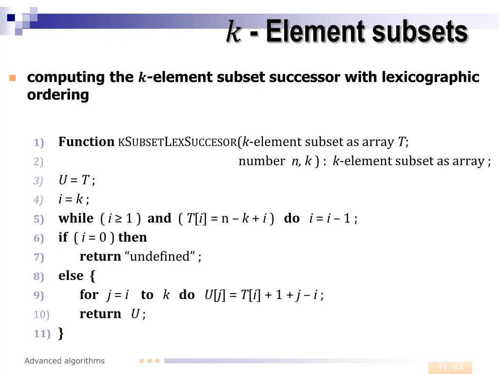 element subsets 2