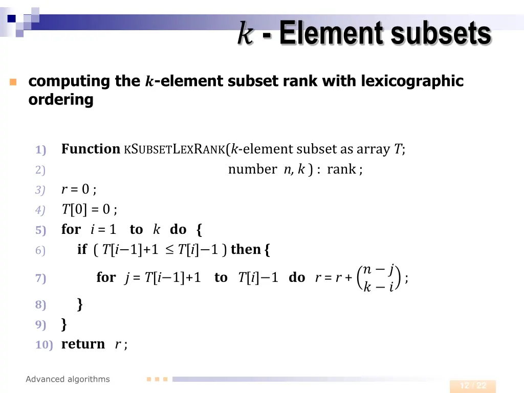 element subsets 3