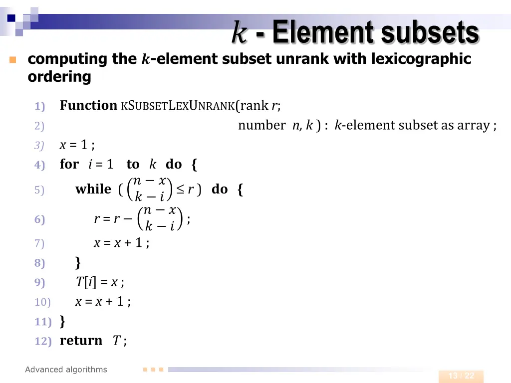 element subsets 4