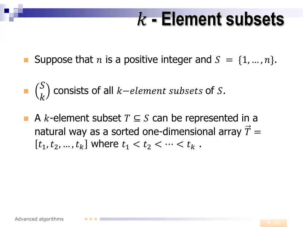 element subsets