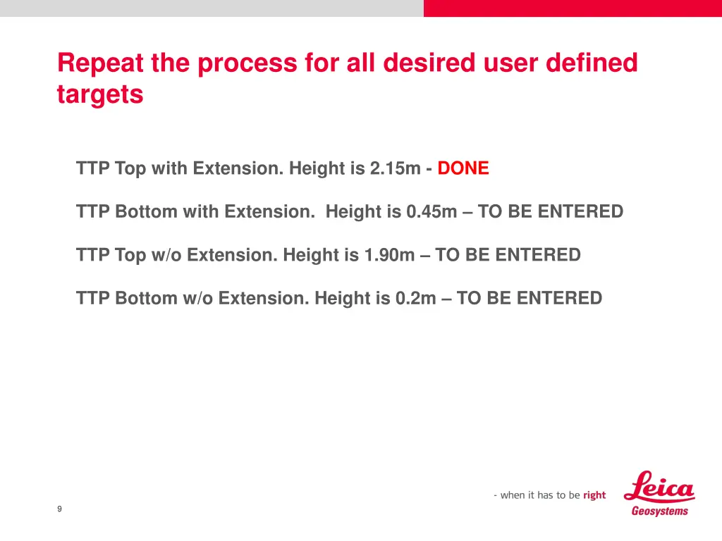 repeat the process for all desired user defined