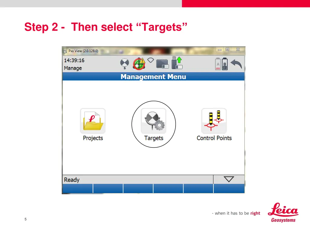 step 2 then select targets