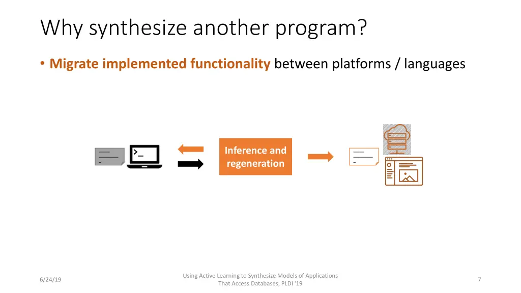 why synthesize another program 1