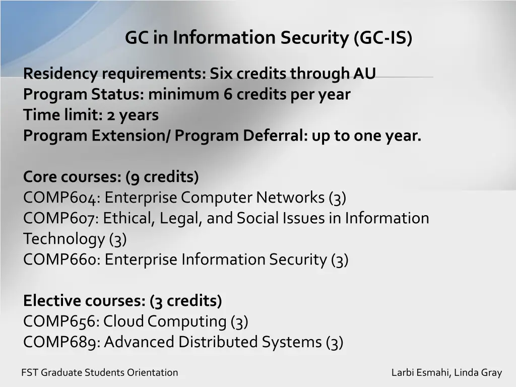 gc in information security gc is