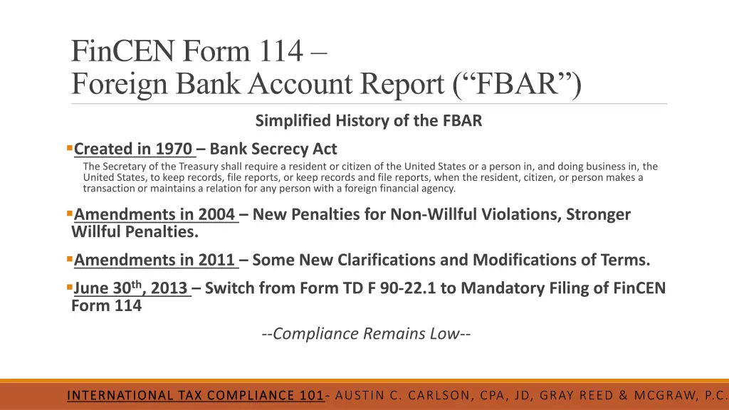 fincen form 114 foreign bank account report fbar