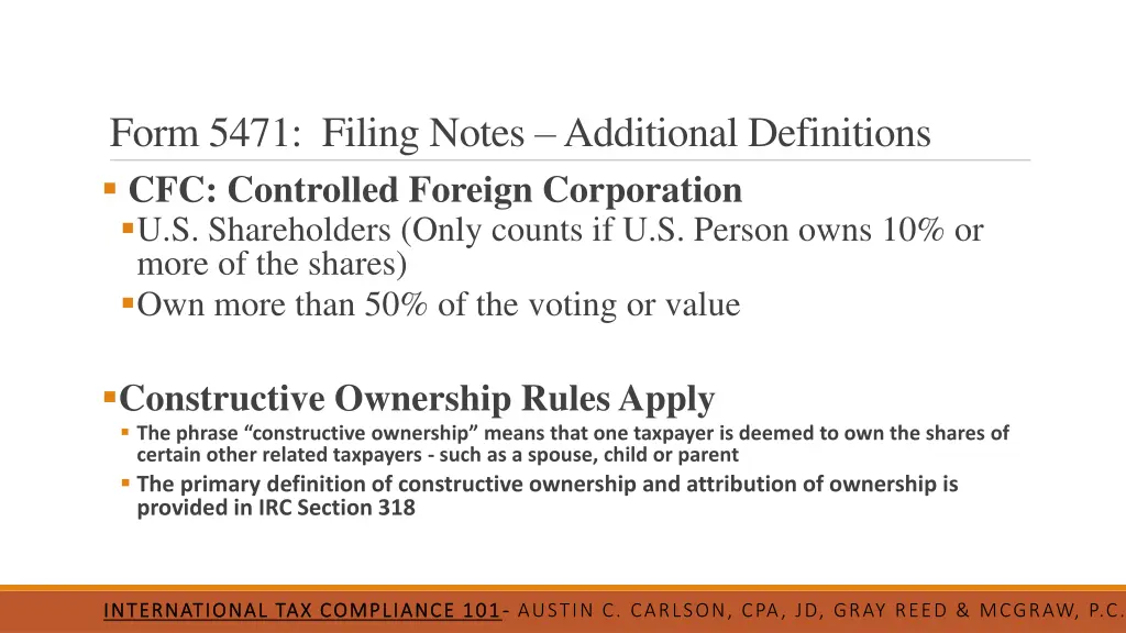 form 5471 filing notes additional definitions