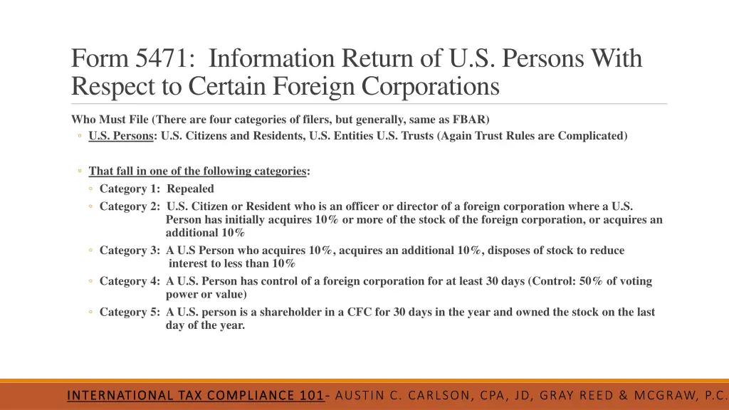 form 5471 information return of u s persons with