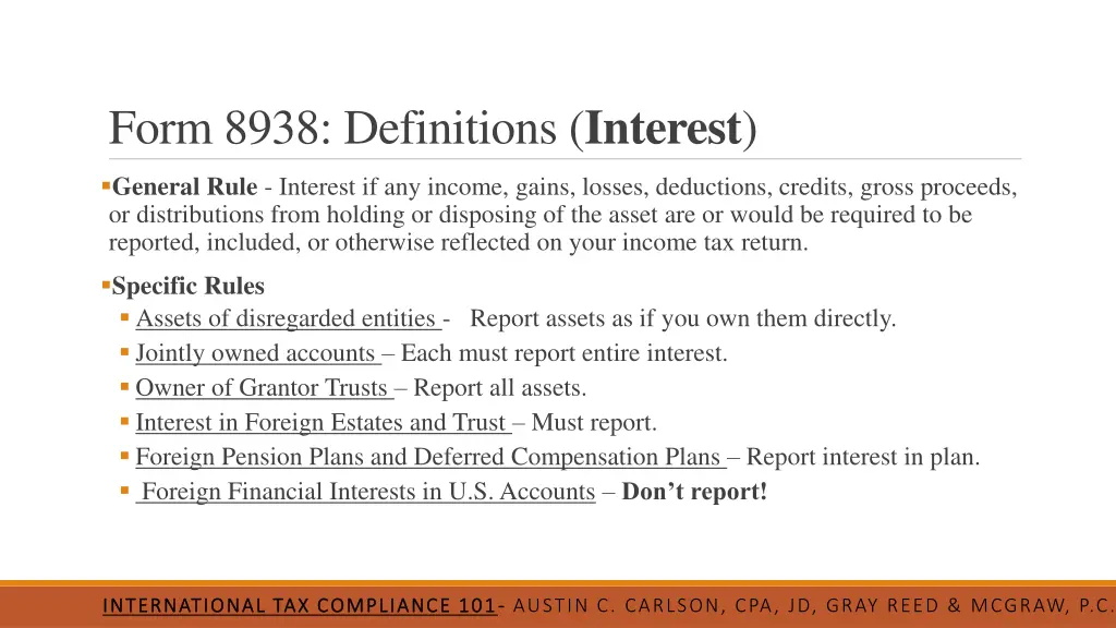 form 8938 definitions interest