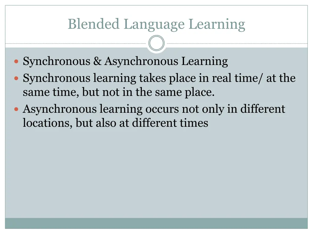 blended language learning