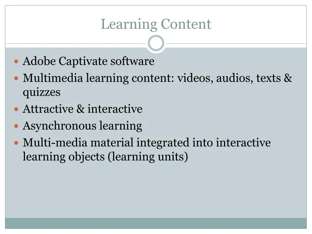 learning content