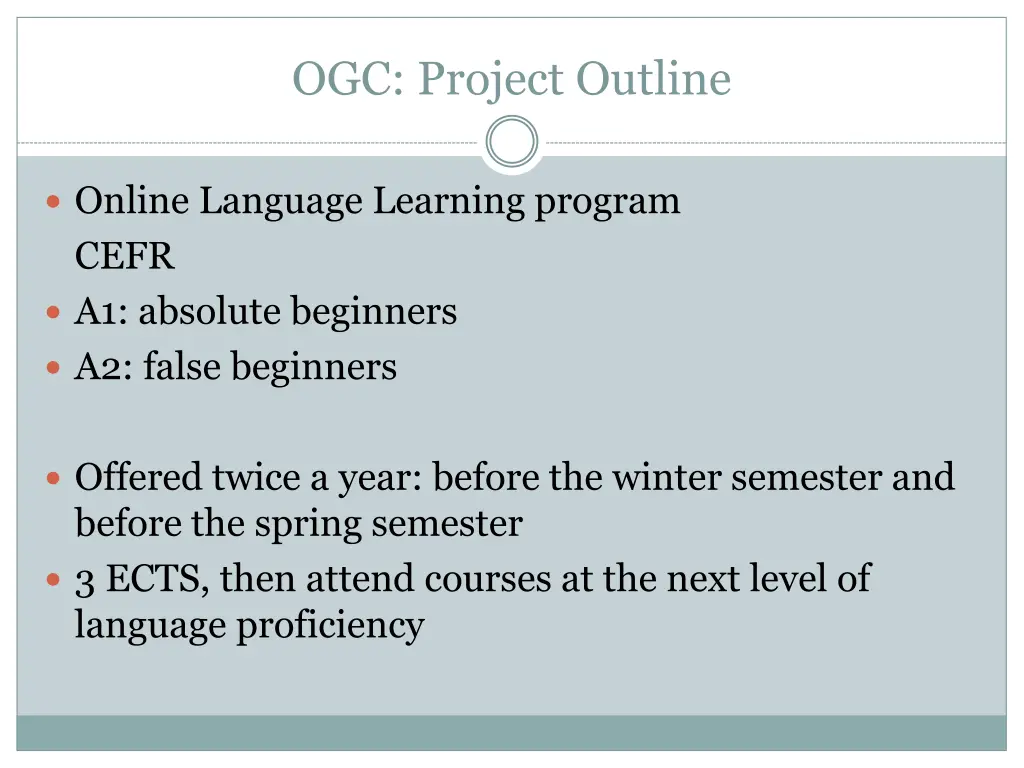 ogc project outline