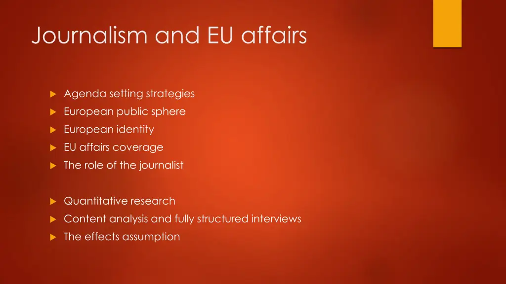 journalism and eu affairs