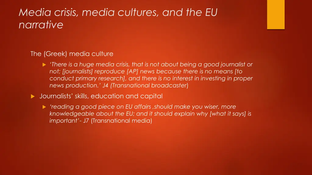 media crisis media cultures and the eu narrative