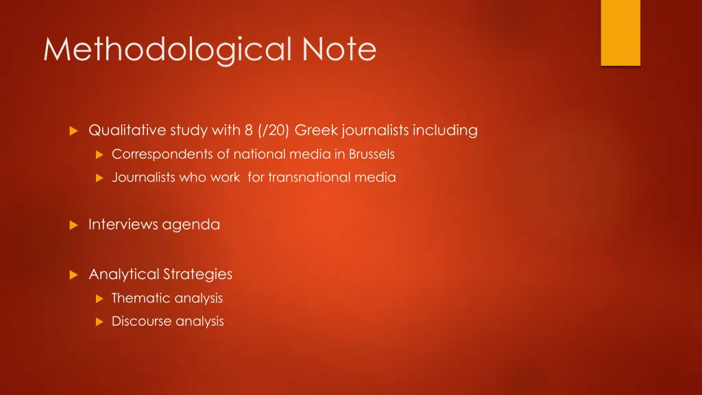 methodological note