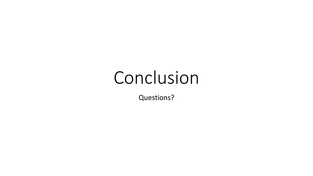 conclusion