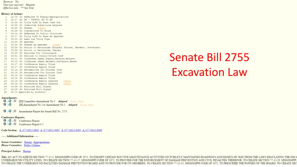 senate bill 2755 excavation law