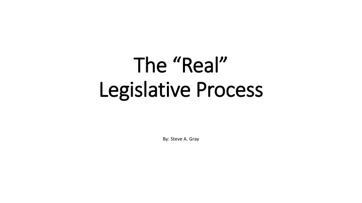 the real the real legislative process legislative