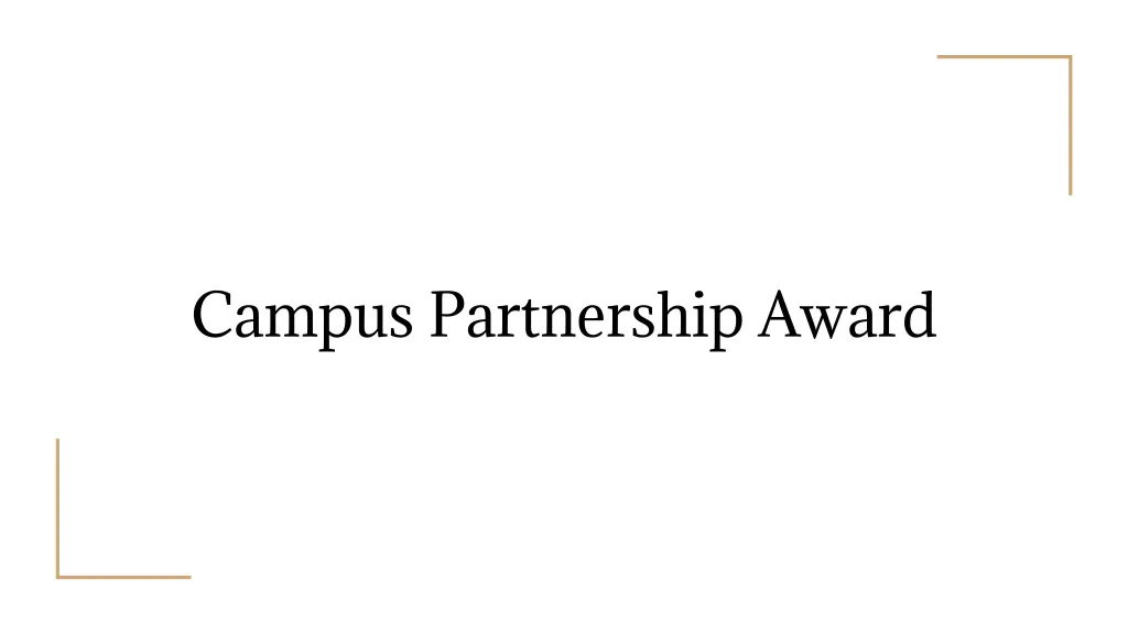 campus partnership award