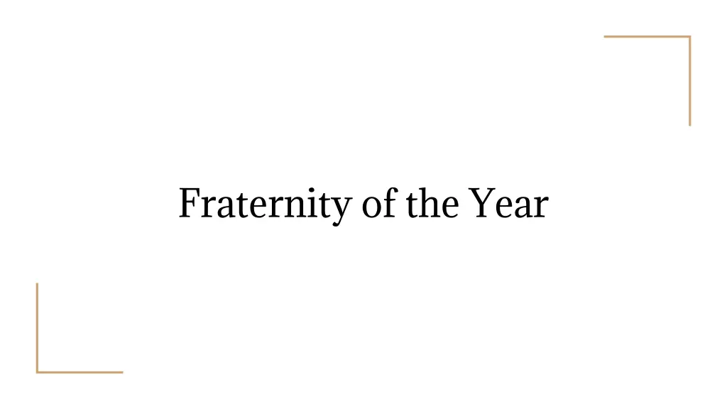 fraternity of the year