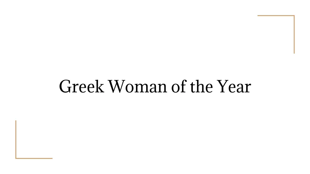 greek woman of the year