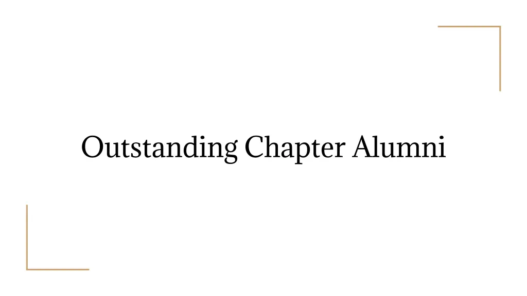 outstanding chapter alumni