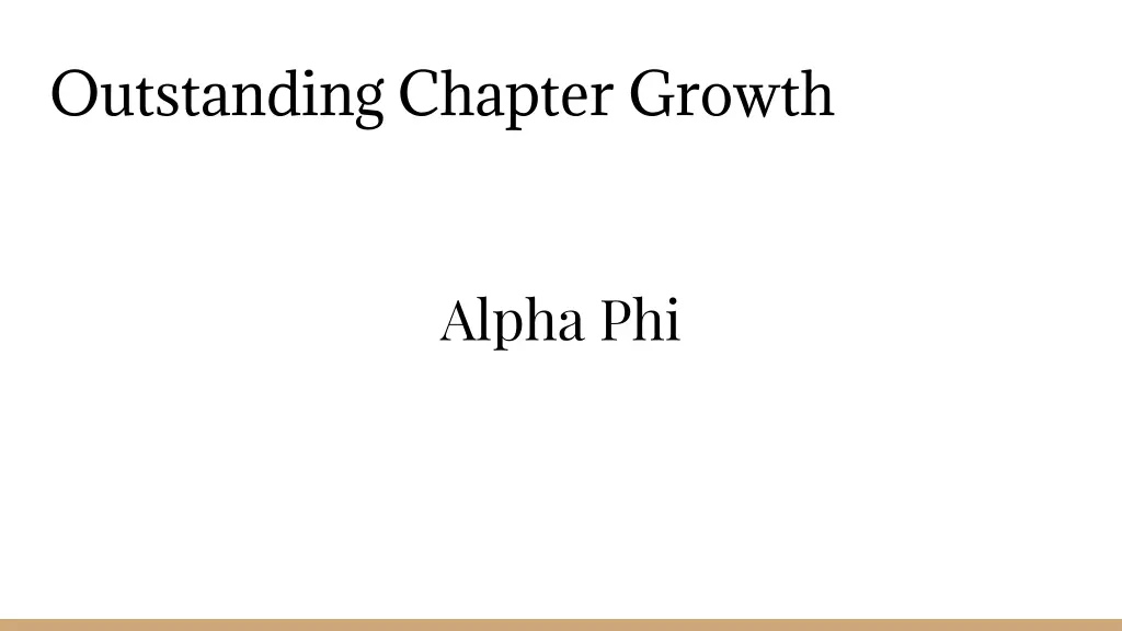 outstanding chapter growth 1