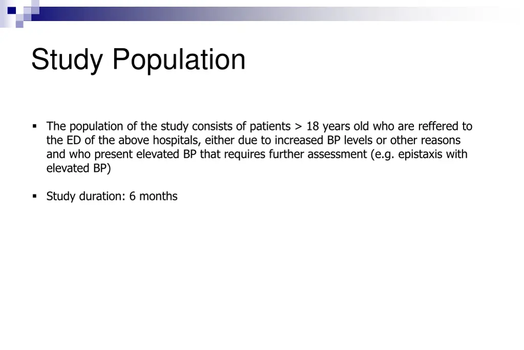 study population