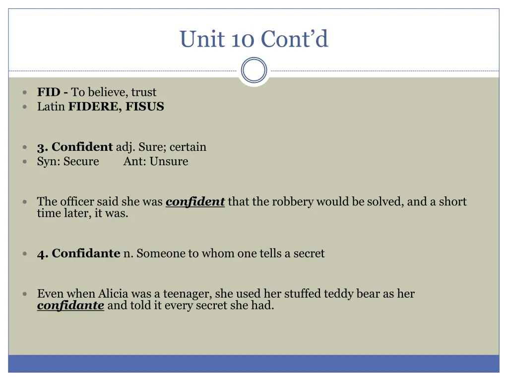 unit 10 cont d