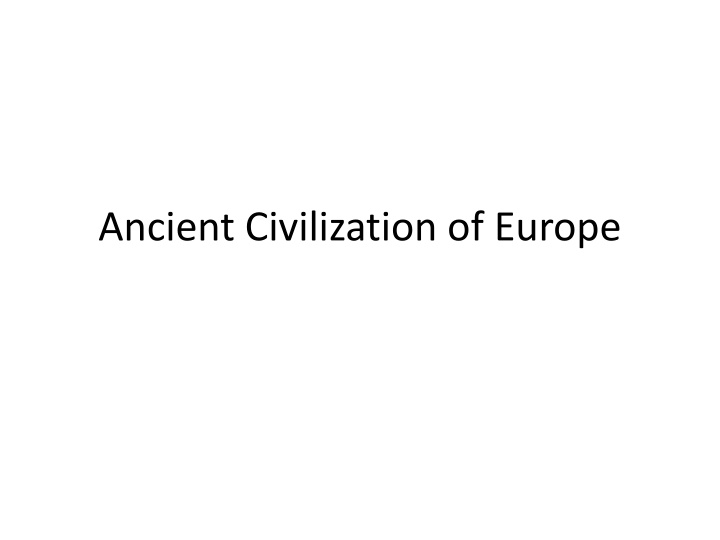 ancient civilization of europe