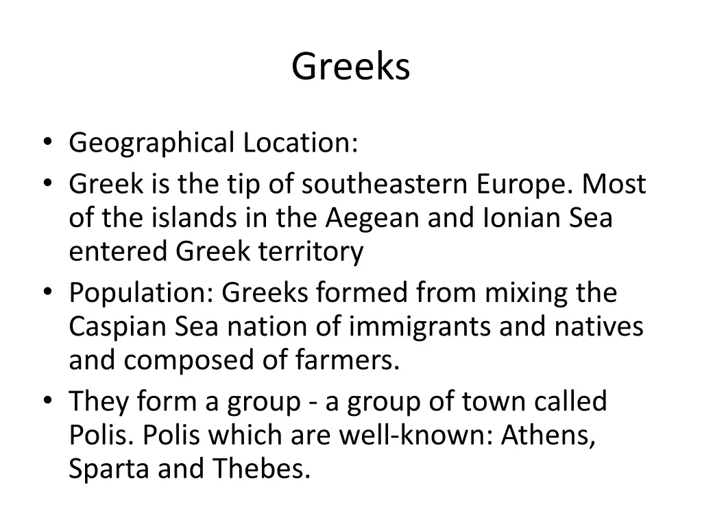 greeks