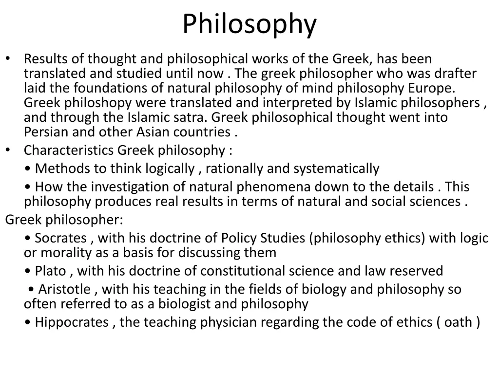 philosophy