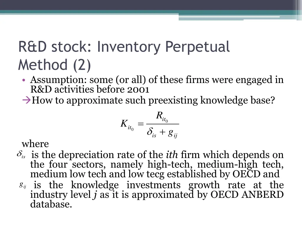 r d stock inventory perpetual method 2 assumption