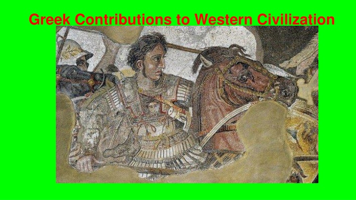 greek contributions to western civilization