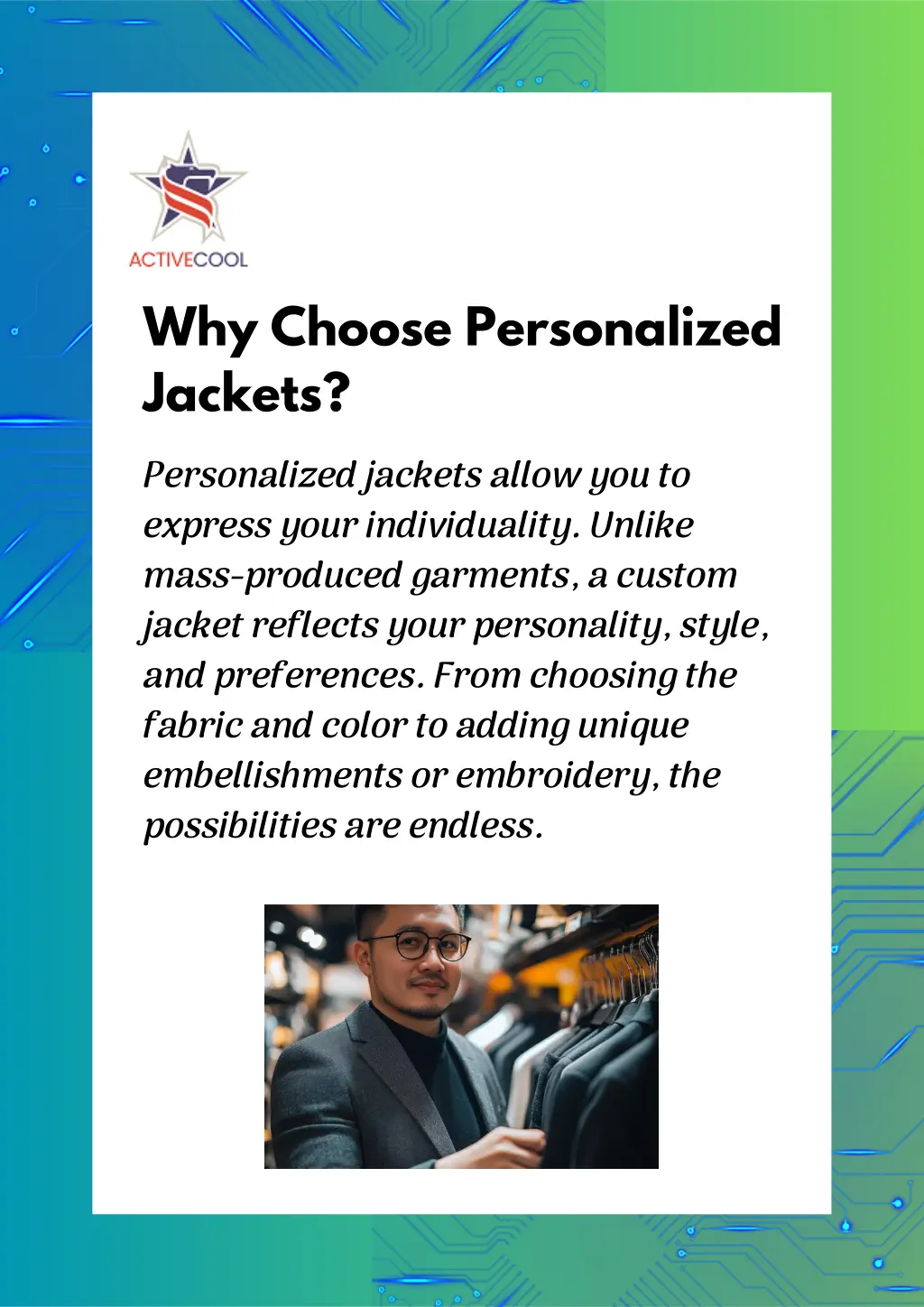 why choose personalized jackets