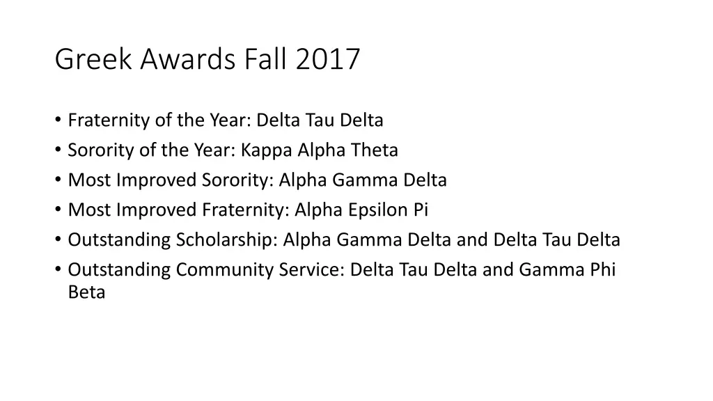 greek awards fall 2017