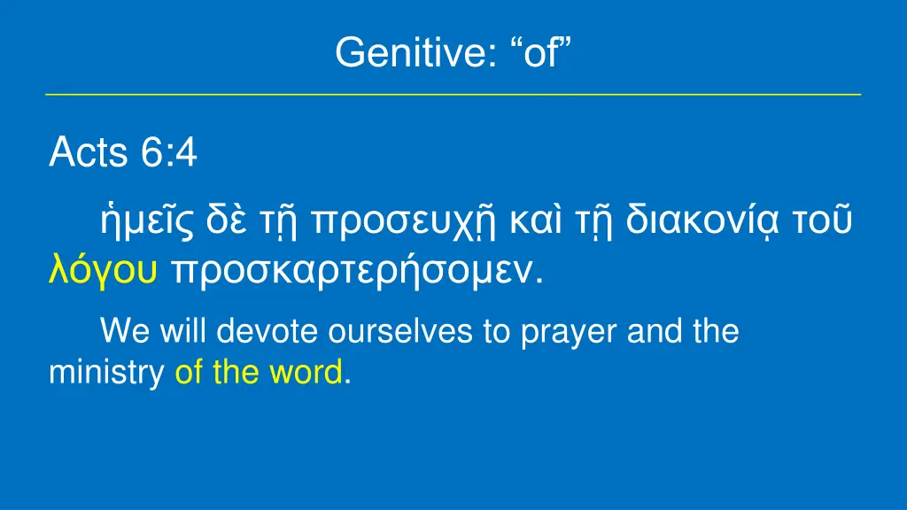 genitive of