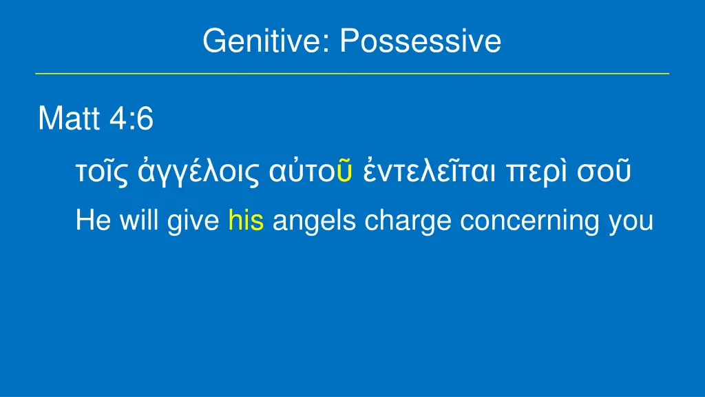 genitive possessive