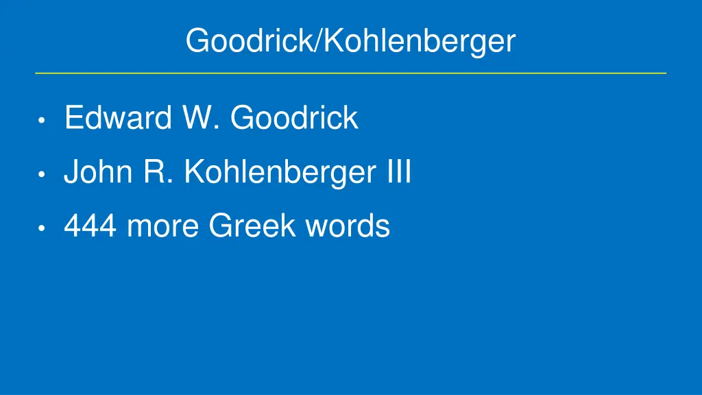 goodrick kohlenberger