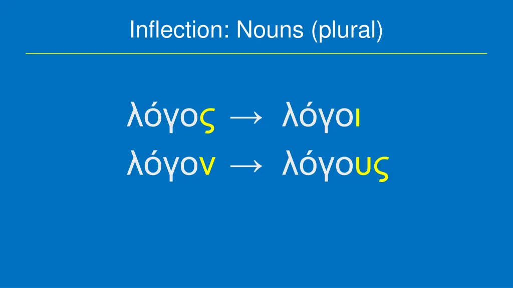 inflection nouns plural