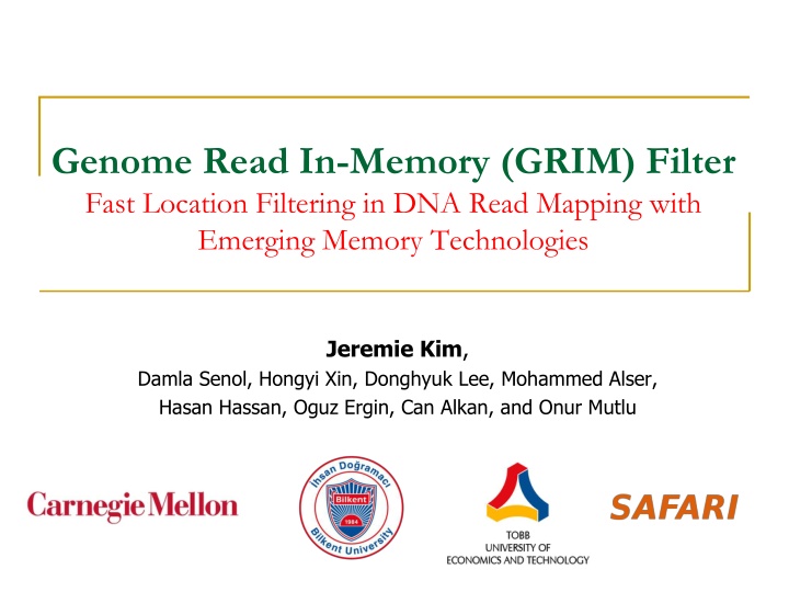 genome read in memory grim filter fast location