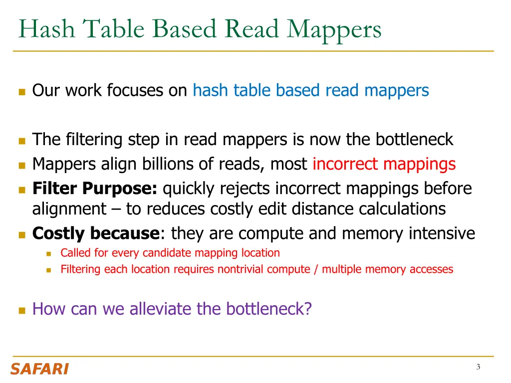 hash table based read mappers