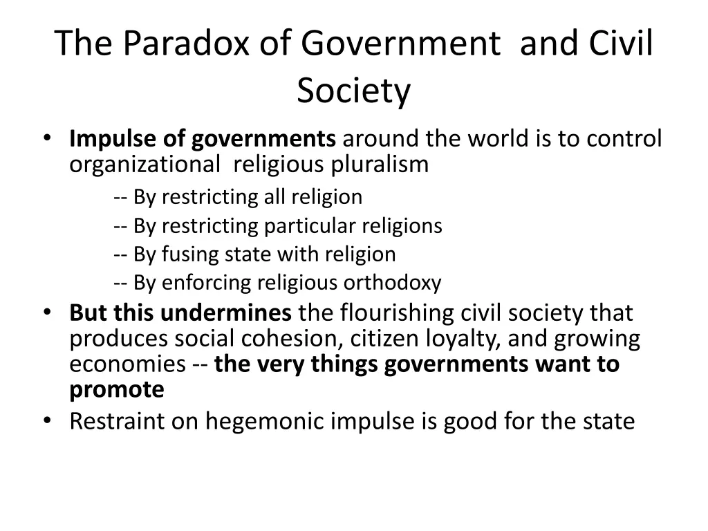 the paradox of government and civil society