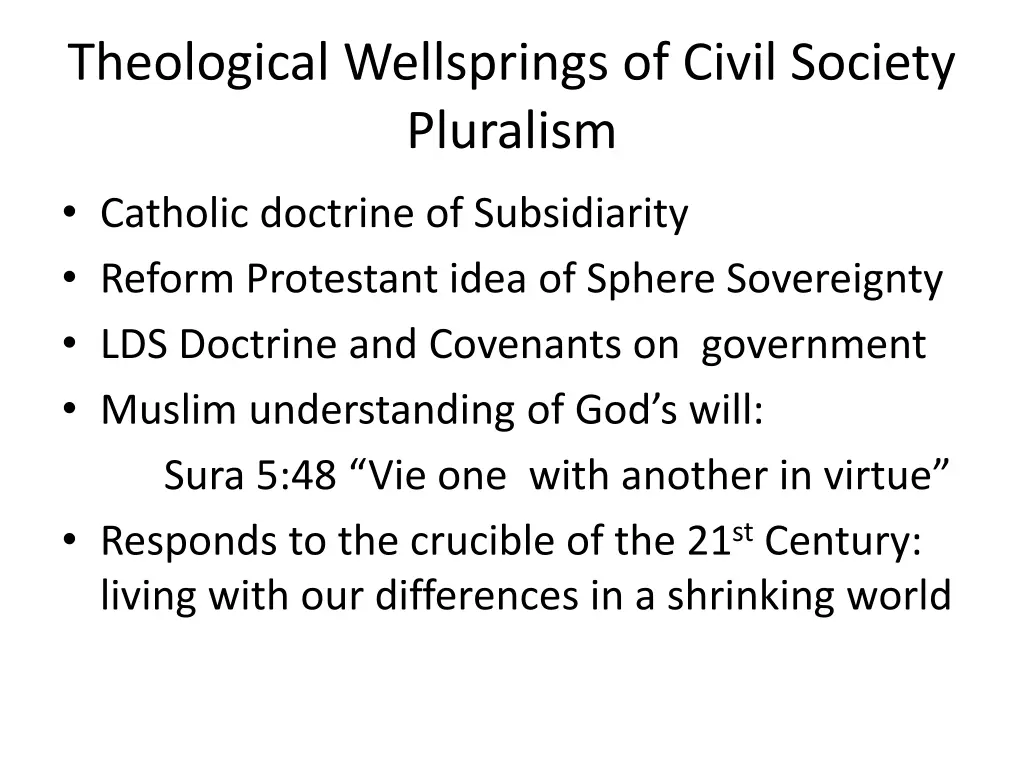 theological wellsprings of civil society pluralism