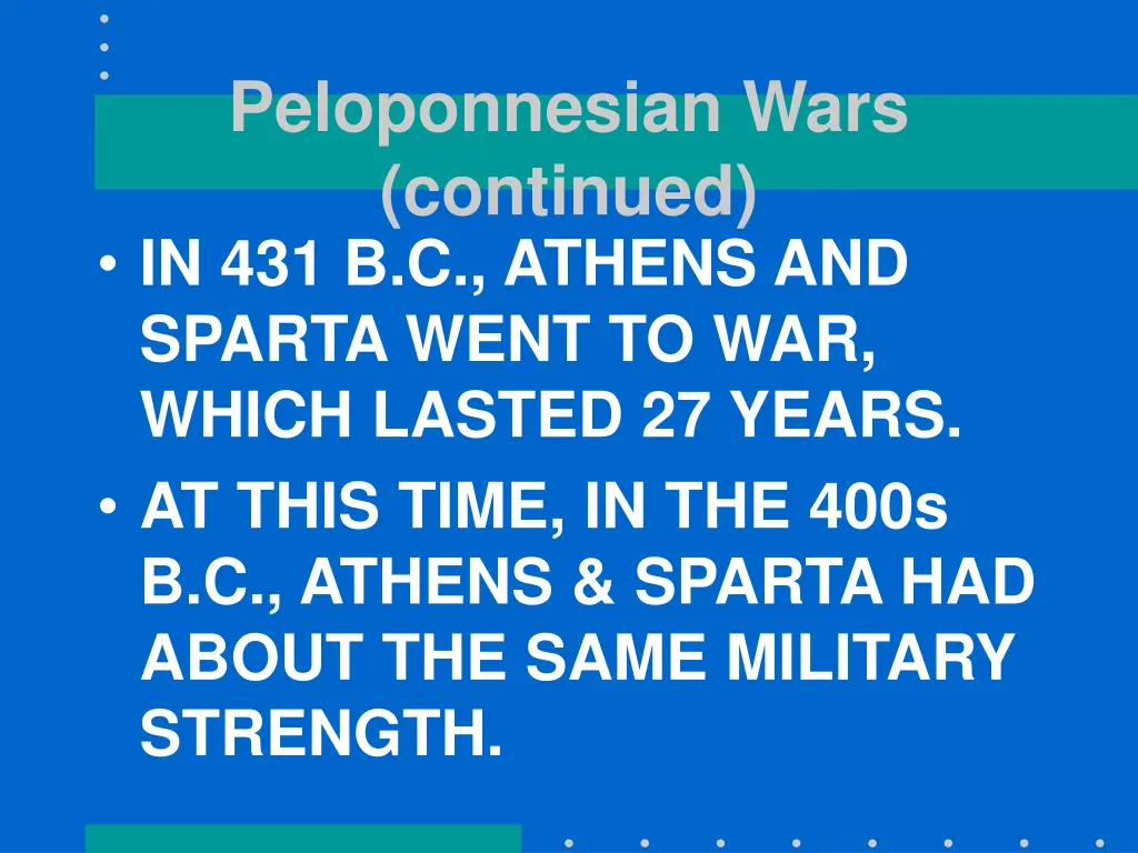 peloponnesian wars continued in 431 b c athens