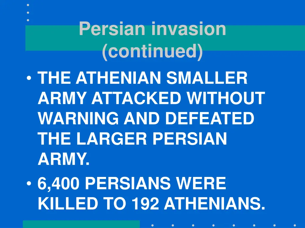 persian invasion continued the athenian smaller